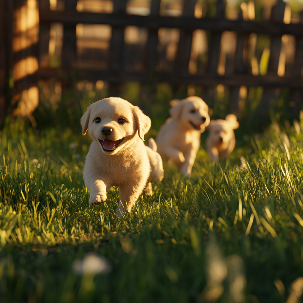 perfect farm-raised puppies